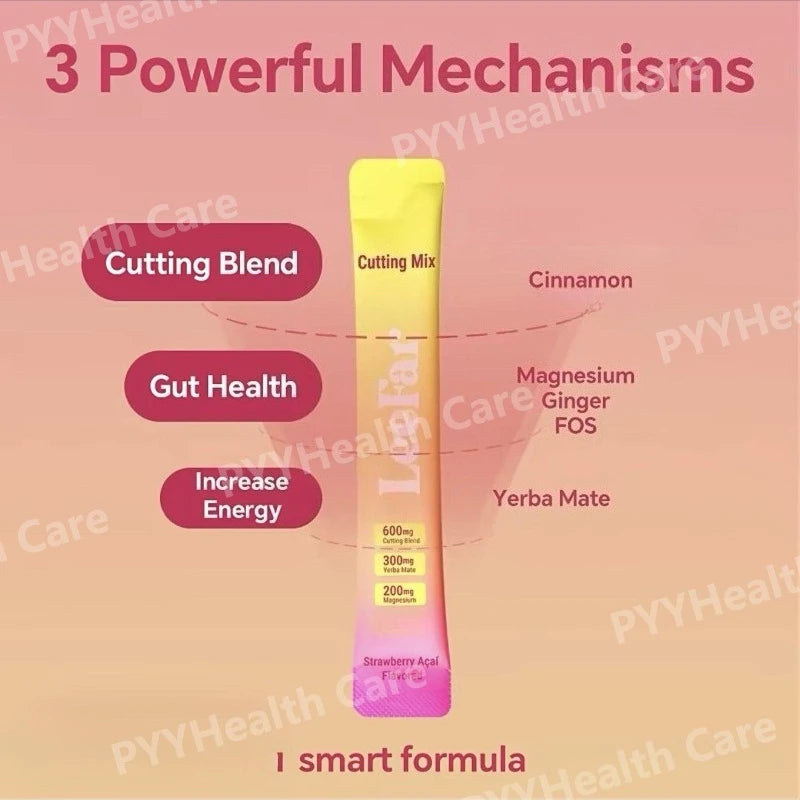 Cutting Drink Mix Yerba Mate & Magnesium Strawberry Flavor – 30 Servings