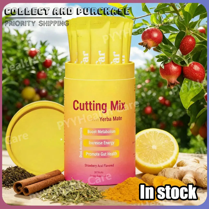 Cutting Drink Mix Yerba Mate & Magnesium Strawberry Flavor – 30 Servings