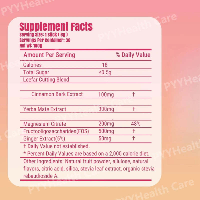 Cutting Drink Mix Yerba Mate & Magnesium Strawberry Flavor – 30 Servings